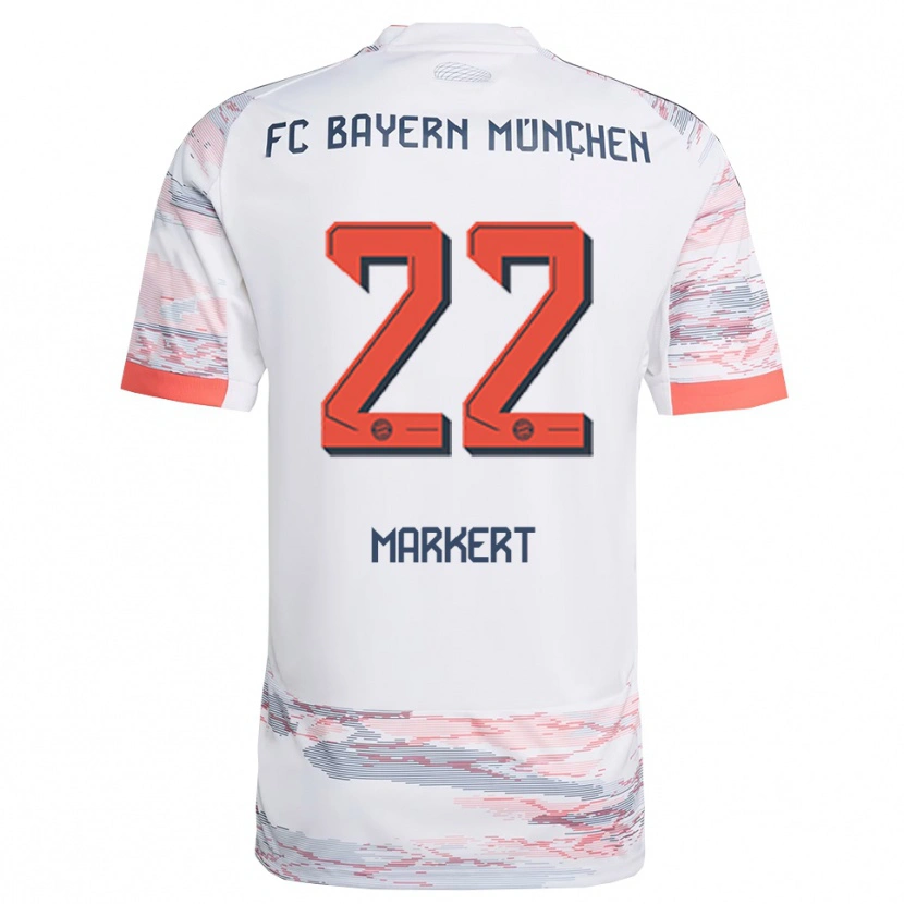 Danxen Barn Leon Markert #22 Vit Grå Bortatröja Matchtröjor 2025/26 Tröjor T-Tröja