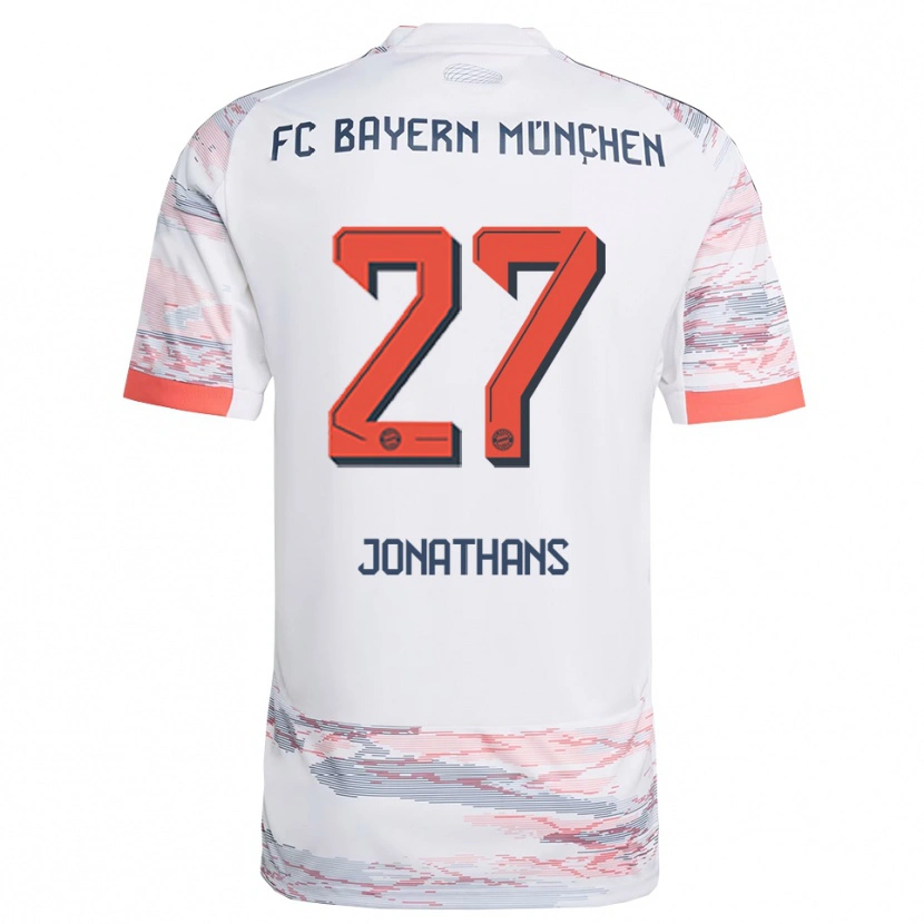 Danxen Barn David Jonathans #27 Vit Grå Bortatröja Matchtröjor 2025/26 Tröjor T-Tröja