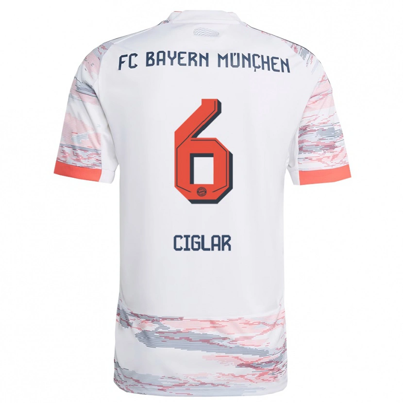 Danxen Barn Roko Ciglar #6 Vit Grå Bortatröja Matchtröjor 2025/26 Tröjor T-Tröja