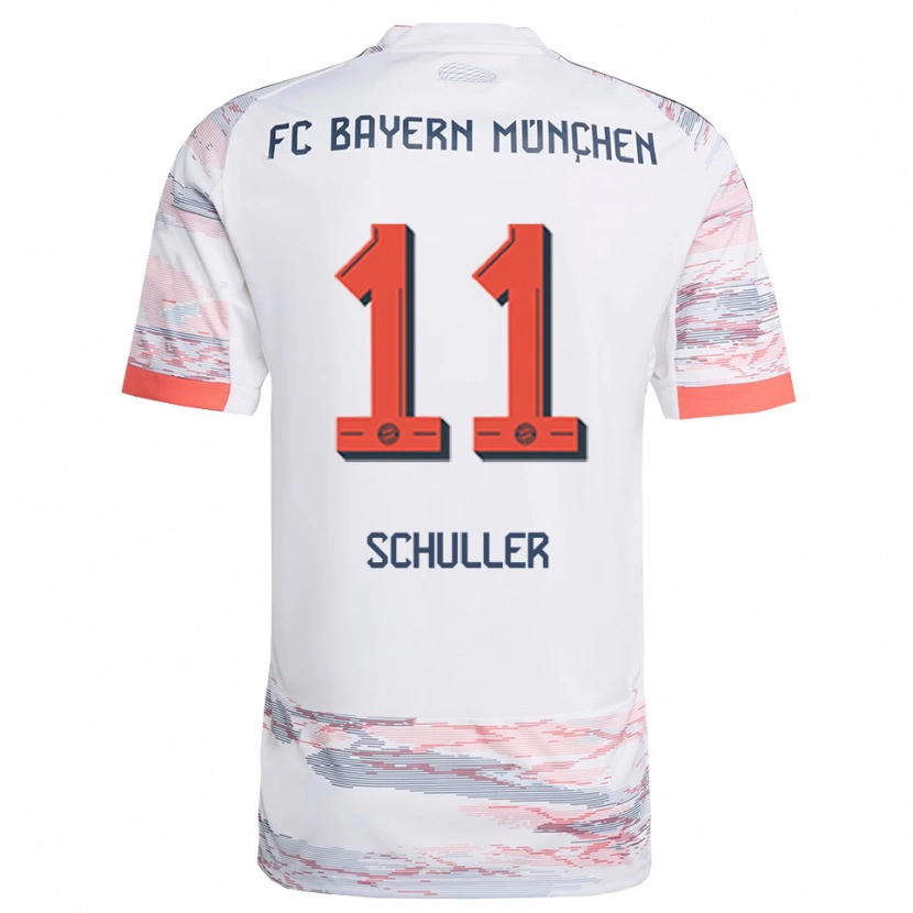 Danxen Barn Lea Schuller #11 Vit Grå Bortatröja Matchtröjor 2025/26 Tröjor T-Tröja
