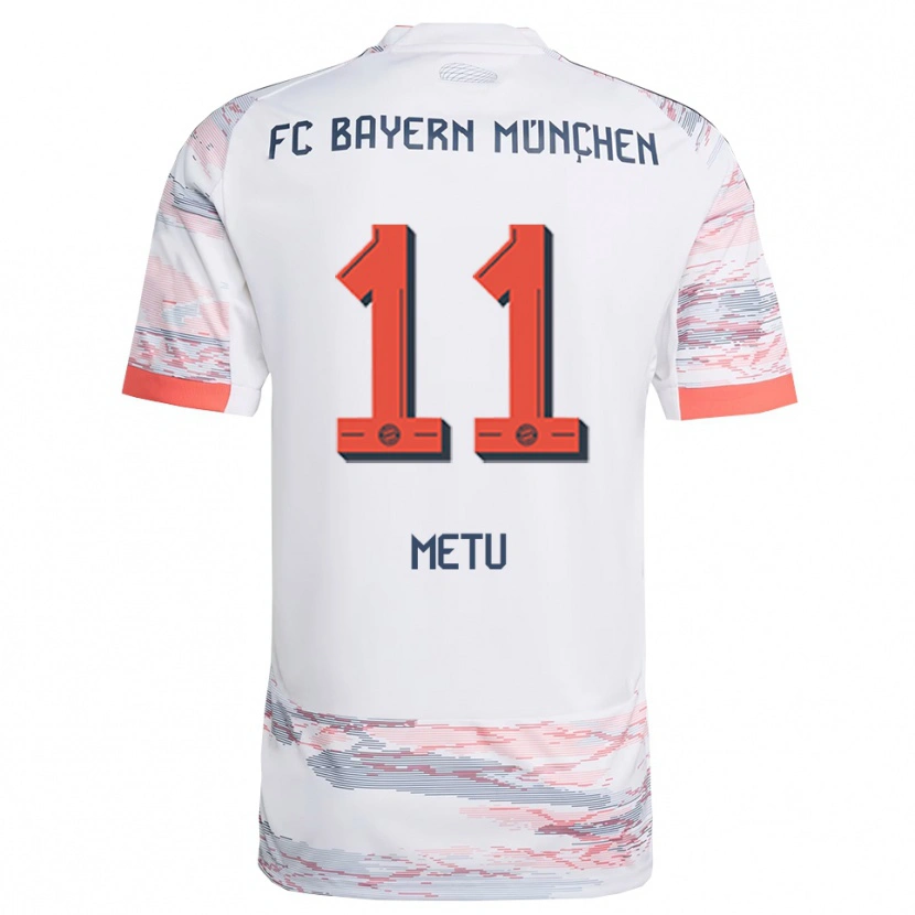 Danxen Barn Emilian Metu #11 Vit Grå Bortatröja Matchtröjor 2025/26 Tröjor T-Tröja