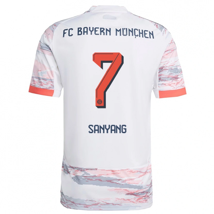 Danxen Barn Mamin Sanyang #7 Vit Grå Bortatröja Matchtröjor 2025/26 Tröjor T-Tröja