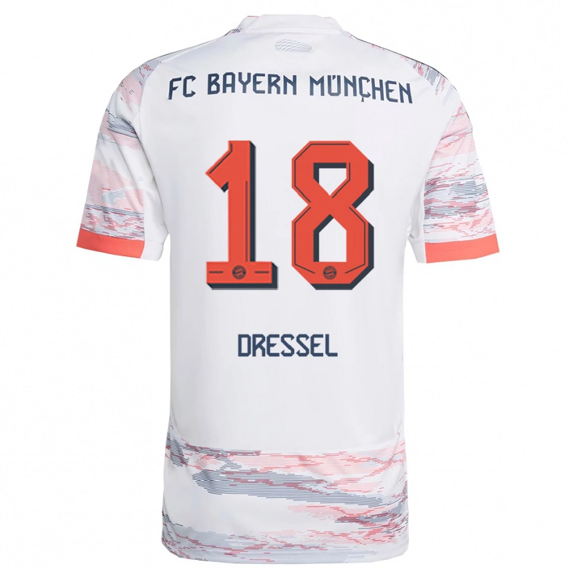 Danxen Barn Timon Dressel #18 Vit Grå Bortatröja Matchtröjor 2025/26 Tröjor T-Tröja