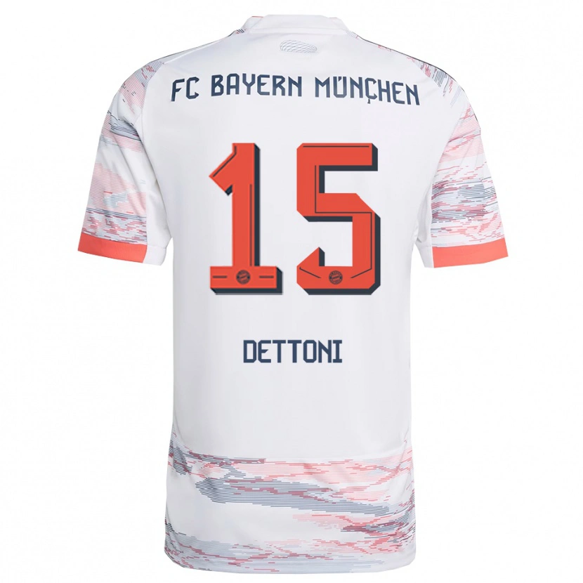 Danxen Barn Grayson Dettoni #15 Vit Grå Bortatröja Matchtröjor 2025/26 Tröjor T-Tröja
