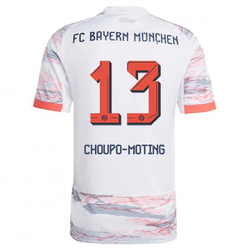 Danxen Barn Eric Maxim Choupo-Moting #13 Vit Grå Bortatröja Matchtröjor 2025/26 Tröjor T-Tröja