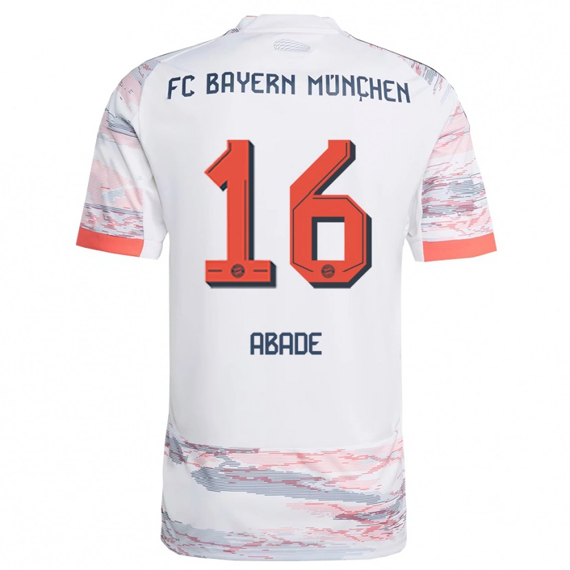 Danxen Barn Daniel Abade #16 Vit Grå Bortatröja Matchtröjor 2025/26 Tröjor T-Tröja