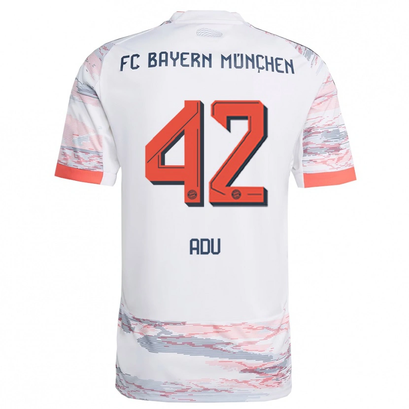 Danxen Barn Gibson Adu #42 Vit Grå Bortatröja Matchtröjor 2025/26 Tröjor T-Tröja