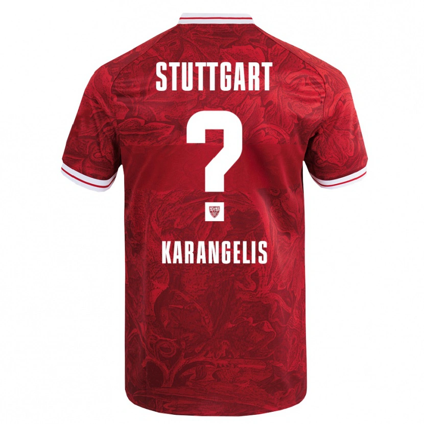Danxen Barn Konstantinos Karangelis #0 Röd Svart Bortatröja Matchtröjor 2025/26 Tröjor T-Tröja