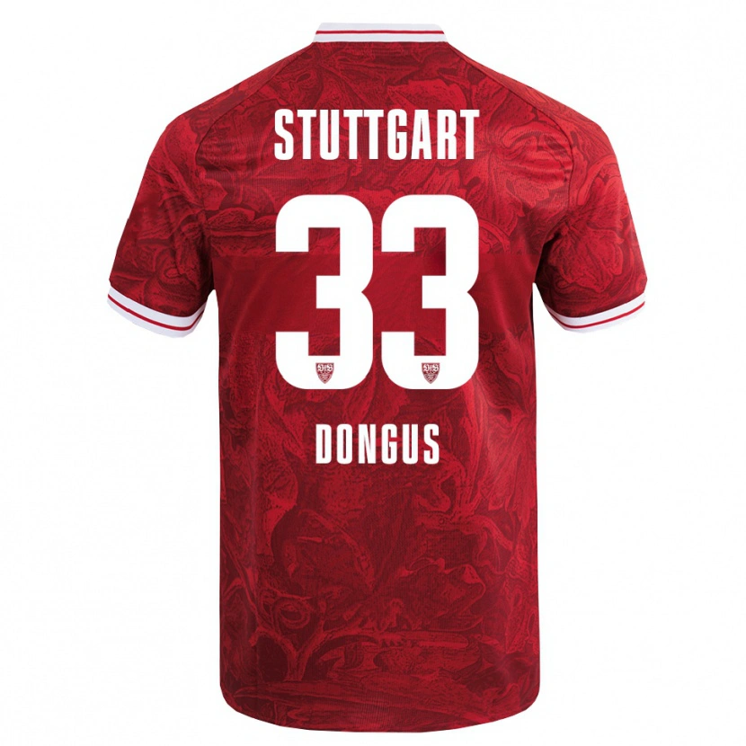 Danxen Barn Fabienne Dongus #33 Röd Svart Bortatröja Matchtröjor 2025/26 Tröjor T-Tröja