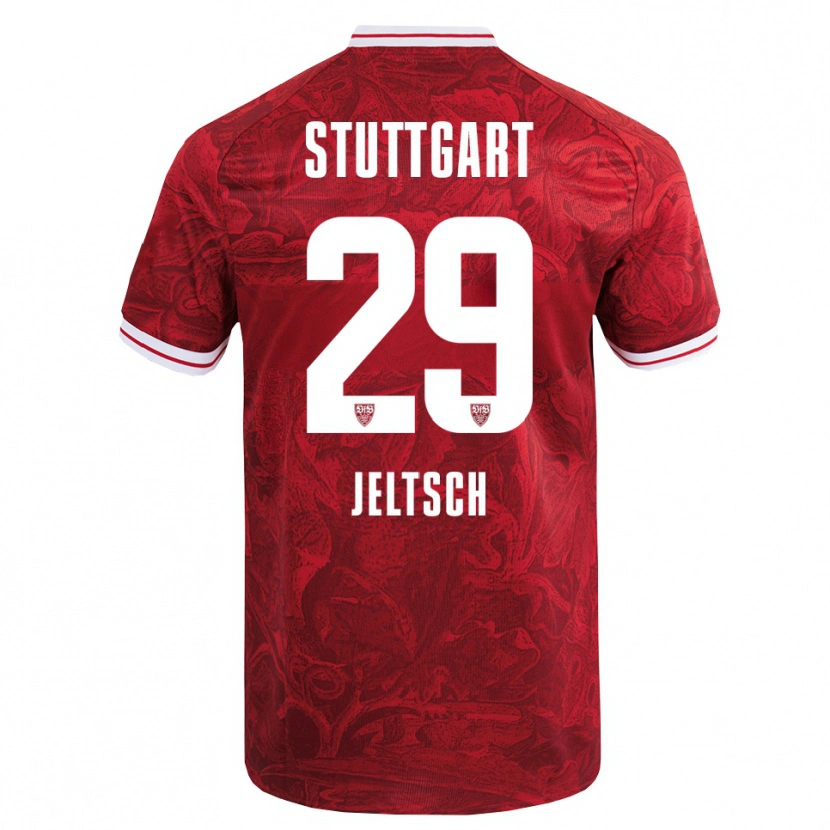 Danxen Barn Finn Jeltsch #29 Röd Svart Bortatröja Matchtröjor 2025/26 Tröjor T-Tröja