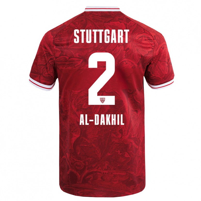 Danxen Barn Ameen Al-Dakhil #2 Röd Svart Bortatröja Matchtröjor 2025/26 Tröjor T-Tröja