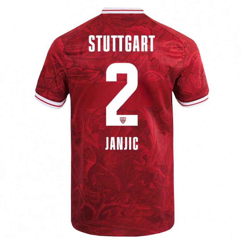 Danxen Barn Antonijo Janjic #2 Röd Svart Bortatröja Matchtröjor 2025/26 Tröjor T-Tröja