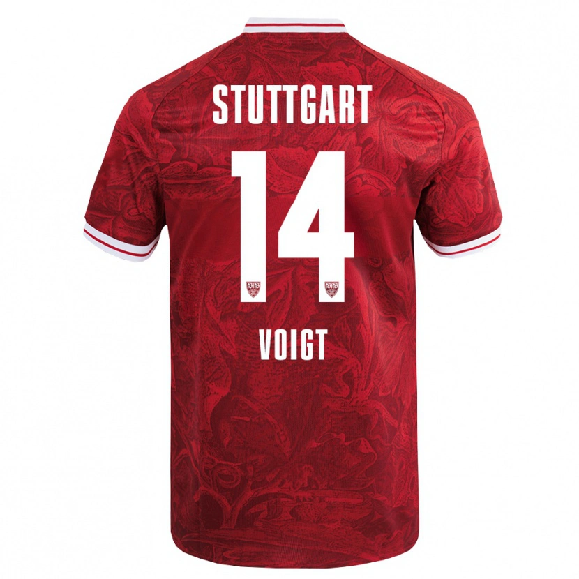 Danxen Barn Max Voigt #14 Röd Svart Bortatröja Matchtröjor 2025/26 Tröjor T-Tröja