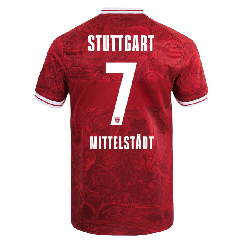 Danxen Barn Maximilian Mittelstädt #7 Röd Svart Bortatröja Matchtröjor 2025/26 Tröjor T-Tröja
