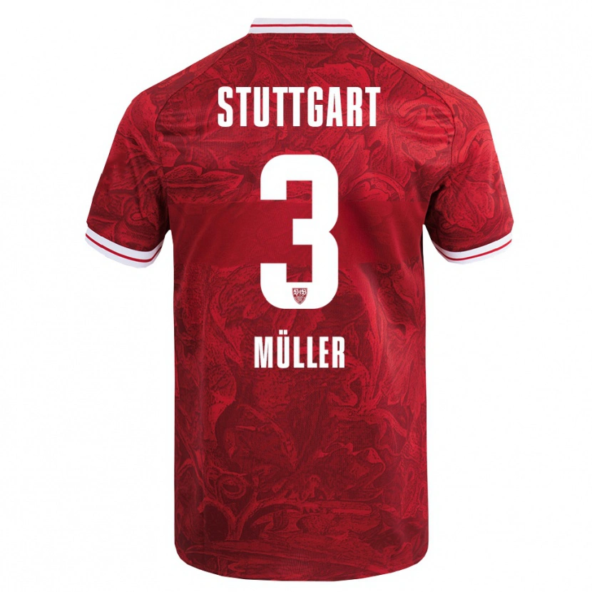 Danxen Barn Lenelotte Müller #3 Röd Svart Bortatröja Matchtröjor 2025/26 Tröjor T-Tröja