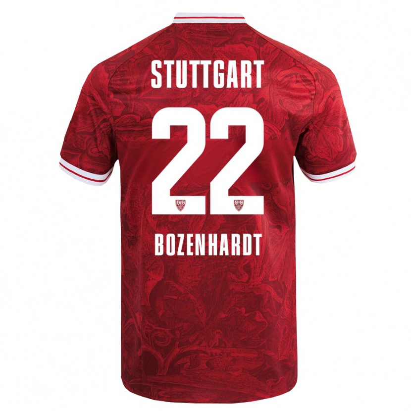 Danxen Barn Laura Bozenhardt #22 Röd Svart Bortatröja Matchtröjor 2025/26 Tröjor T-Tröja
