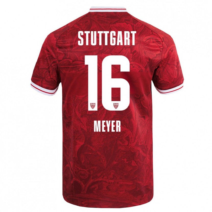 Danxen Barn Leny Meyer #16 Röd Svart Bortatröja Matchtröjor 2025/26 Tröjor T-Tröja