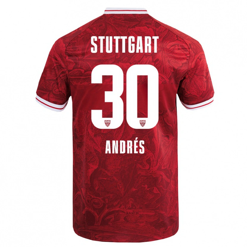 Danxen Barn Chema Andrés #30 Röd Svart Bortatröja Matchtröjor 2025/26 Tröjor T-Tröja