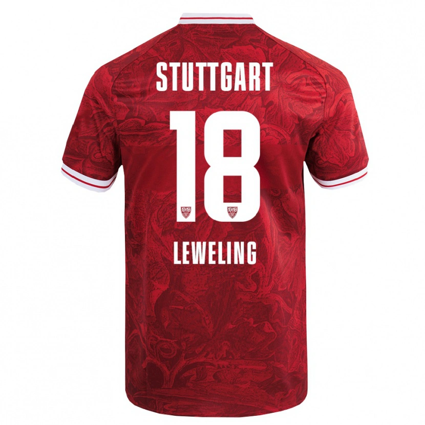 Danxen Barn Jamie Leweling #18 Röd Svart Bortatröja Matchtröjor 2025/26 Tröjor T-Tröja