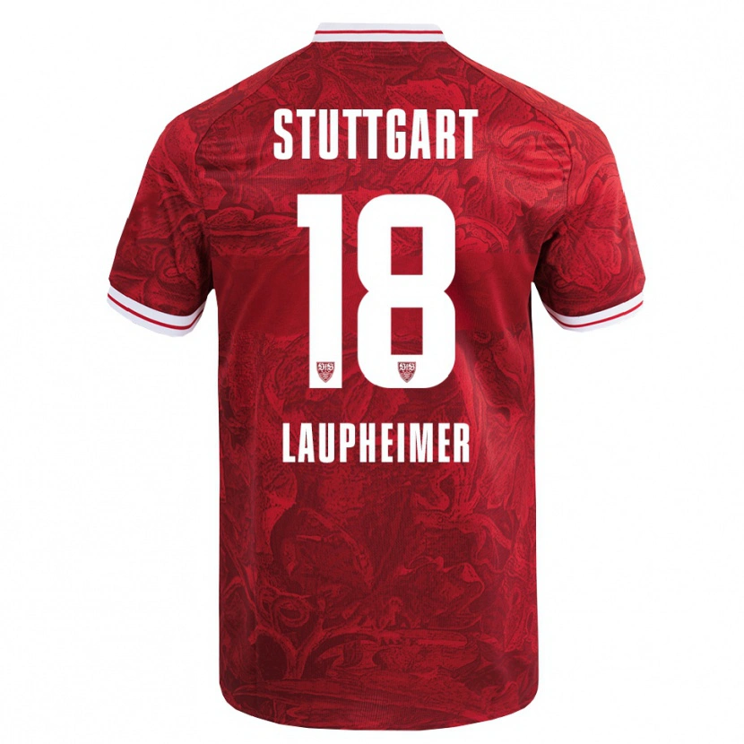 Danxen Barn Lukas Laupheimer #18 Röd Svart Bortatröja Matchtröjor 2025/26 Tröjor T-Tröja