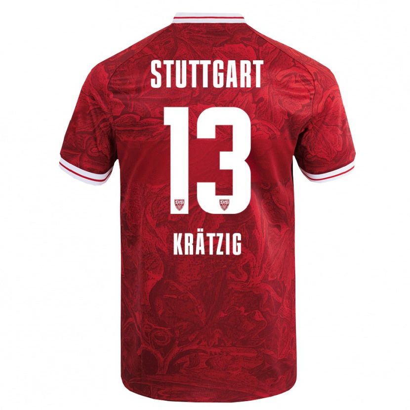 Danxen Barn Frans Krätzig #13 Röd Svart Bortatröja Matchtröjor 2025/26 Tröjor T-Tröja