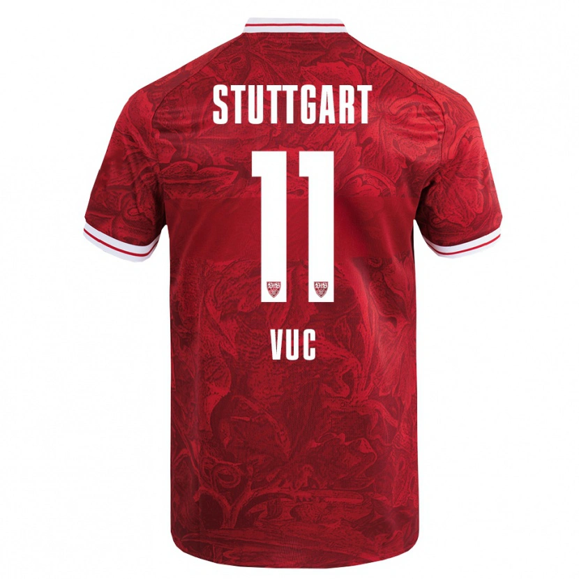 Danxen Barn Patrick Vuc #11 Röd Svart Bortatröja Matchtröjor 2025/26 Tröjor T-Tröja