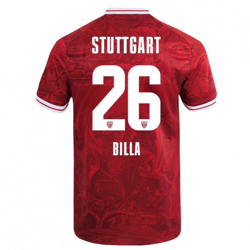 Danxen Barn Nicole Billa #26 Röd Svart Bortatröja Matchtröjor 2025/26 Tröjor T-Tröja