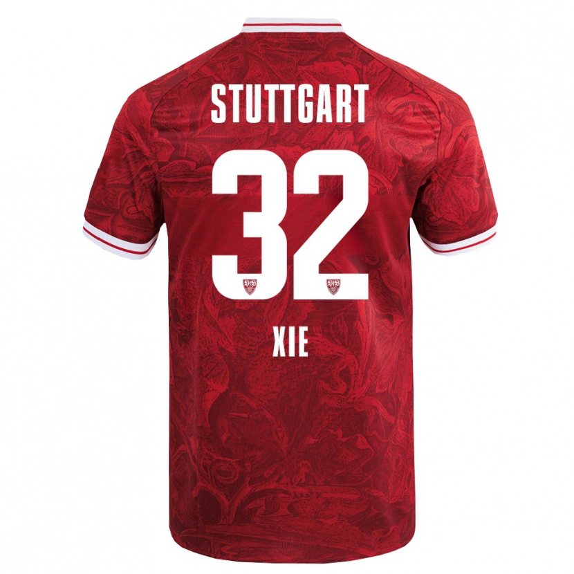 Danxen Barn Alexander Xie #32 Röd Svart Bortatröja Matchtröjor 2025/26 Tröjor T-Tröja