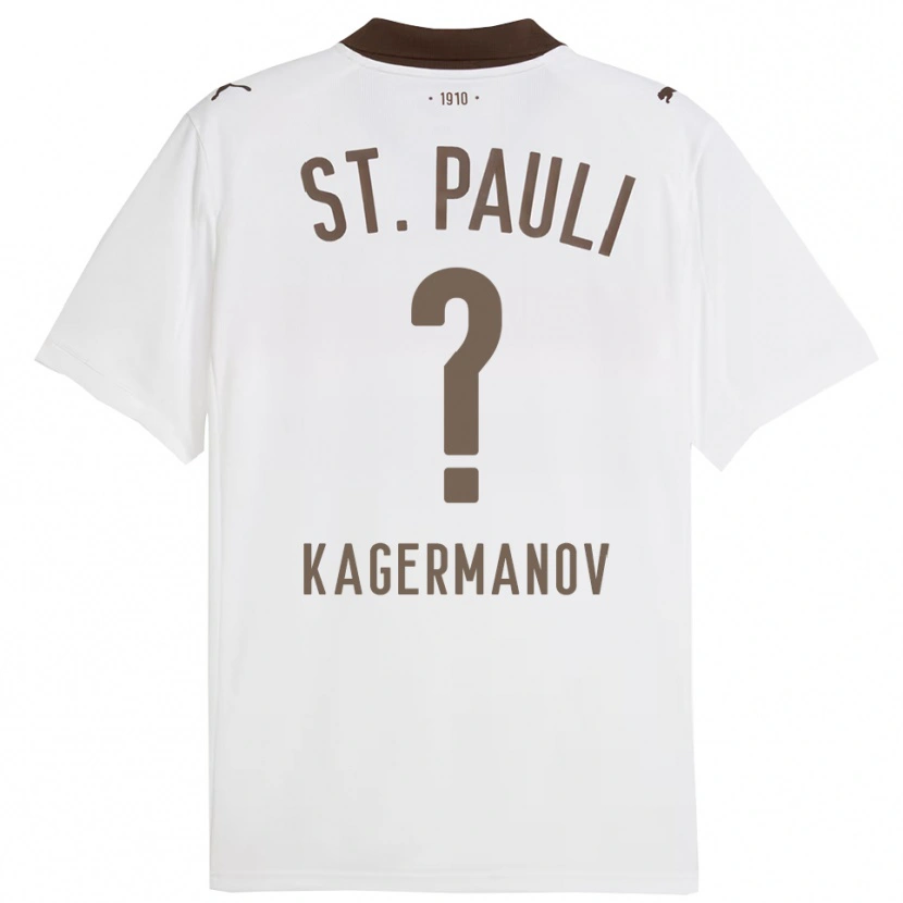 Danxen Barn Muslim Kagermanov #0 Vit Röd Bortatröja Matchtröjor 2025/26 Tröjor T-Tröja