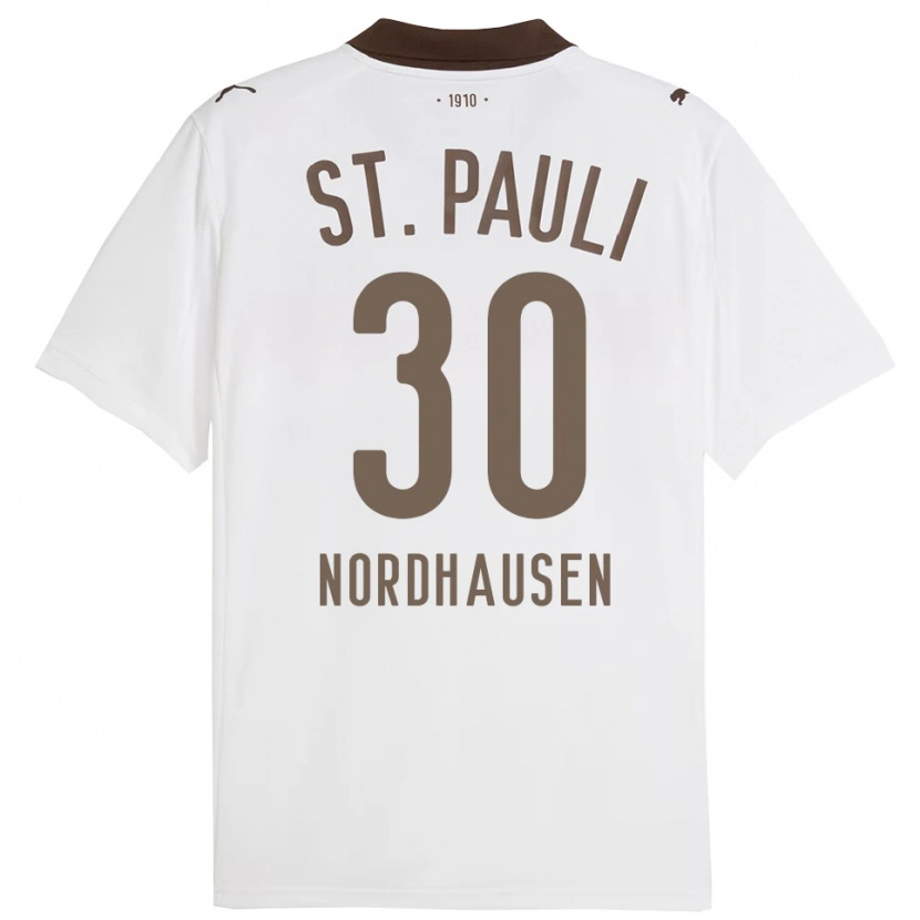 Danxen Barn Neele Nordhausen #30 Vit Röd Bortatröja Matchtröjor 2025/26 Tröjor T-Tröja