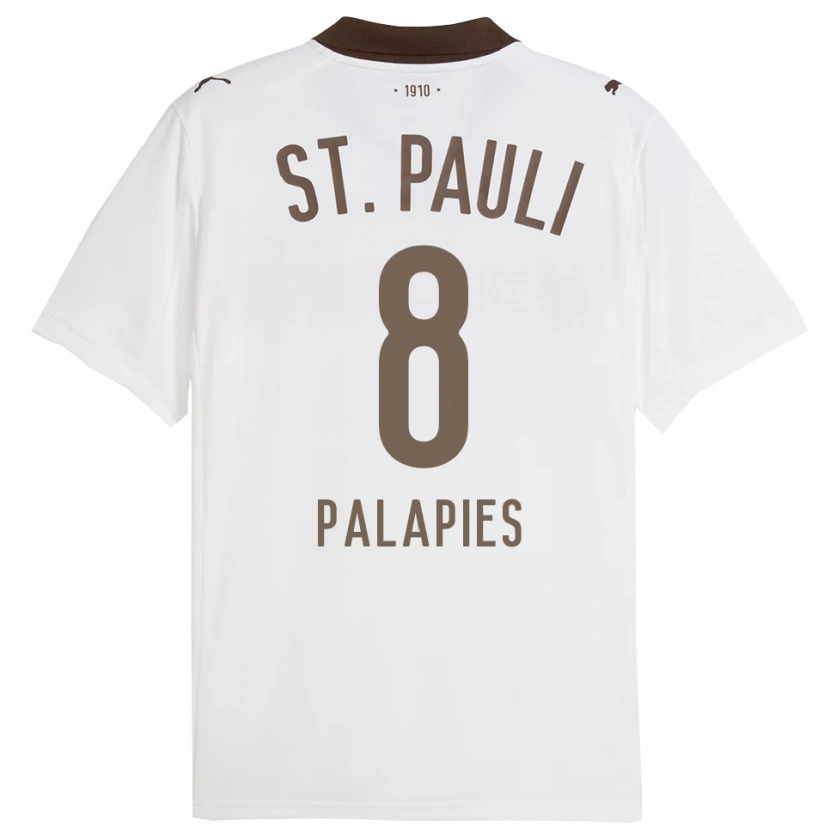 Danxen Barn Noah Palapies #8 Vit Röd Bortatröja Matchtröjor 2025/26 Tröjor T-Tröja
