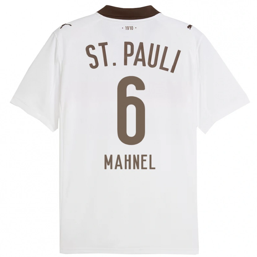 Danxen Barn Thieß Mahnel #6 Vit Röd Bortatröja Matchtröjor 2025/26 Tröjor T-Tröja