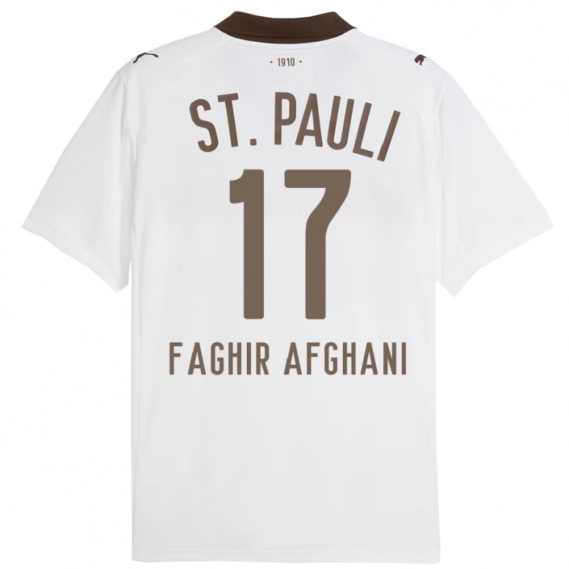 Danxen Barn Younan Faghir Afghani #17 Vit Röd Bortatröja Matchtröjor 2025/26 Tröjor T-Tröja