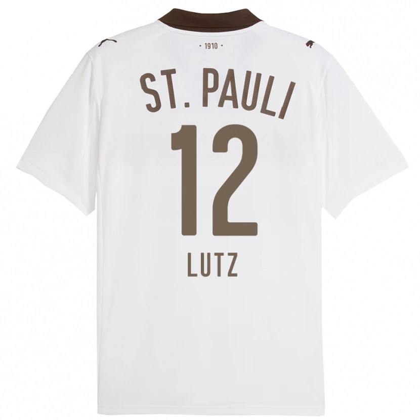 Danxen Barn Josefin Lutz #12 Vit Röd Bortatröja Matchtröjor 2025/26 Tröjor T-Tröja
