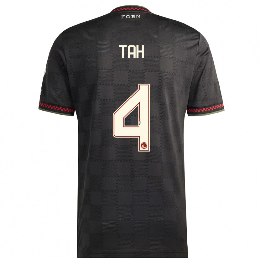 Danxen Barn Jonathan Tah #4 Svart Vit Tredjesatsen Matchtröjor 2025/26 Tröjor T-Tröja
