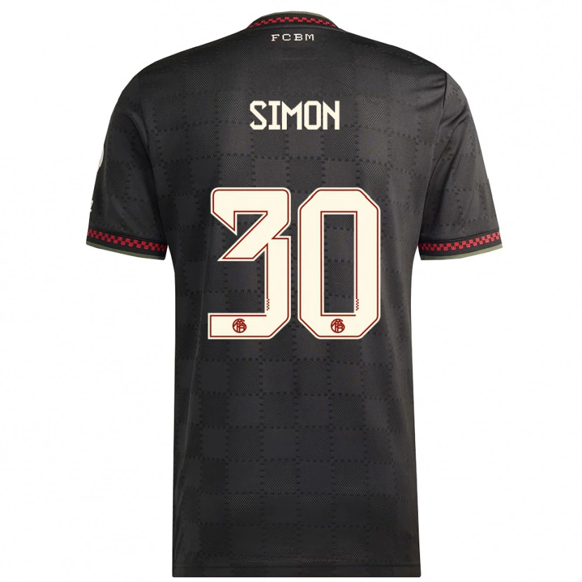 Danxen Barn Carolin Simon #30 Svart Vit Tredjesatsen Matchtröjor 2025/26 Tröjor T-Tröja