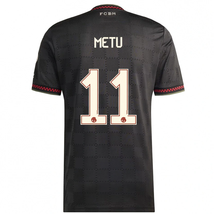 Danxen Barn Emilian Metu #11 Svart Vit Tredjesatsen Matchtröjor 2025/26 Tröjor T-Tröja