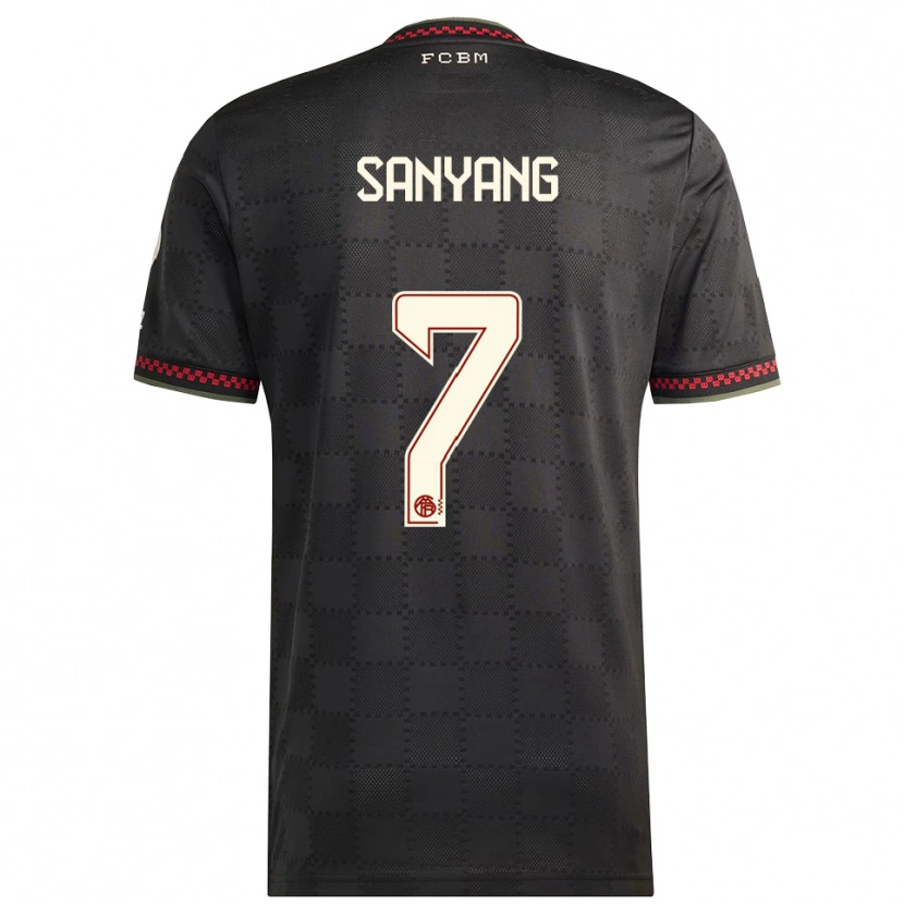 Danxen Barn Mamin Sanyang #7 Svart Vit Tredjesatsen Matchtröjor 2025/26 Tröjor T-Tröja