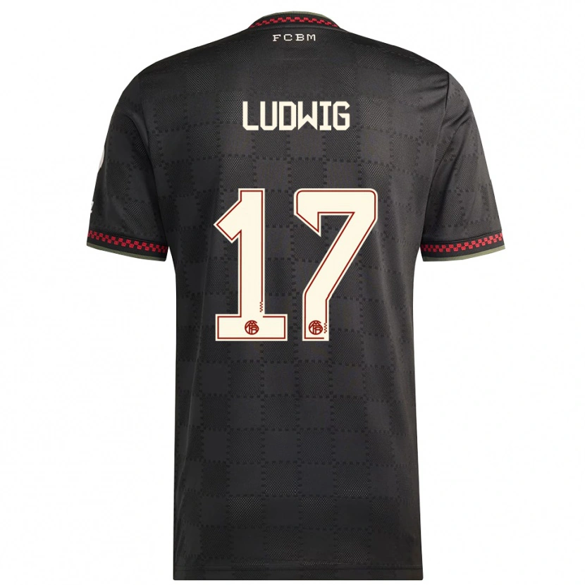 Danxen Barn Linus Ludwig #17 Svart Vit Tredjesatsen Matchtröjor 2025/26 Tröjor T-Tröja