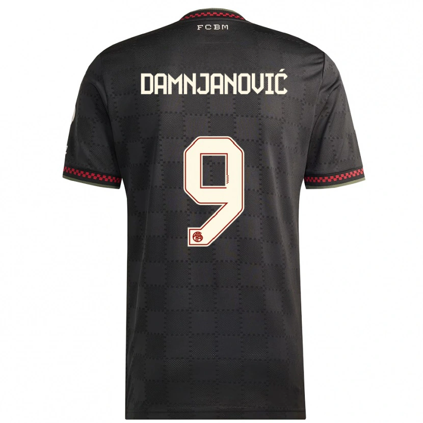 Danxen Barn Jovana Damnjanović #9 Svart Vit Tredjesatsen Matchtröjor 2025/26 Tröjor T-Tröja