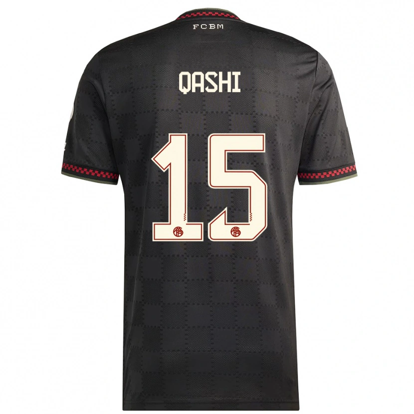 Danxen Barn Yousef Qashi #15 Svart Vit Tredjesatsen Matchtröjor 2025/26 Tröjor T-Tröja