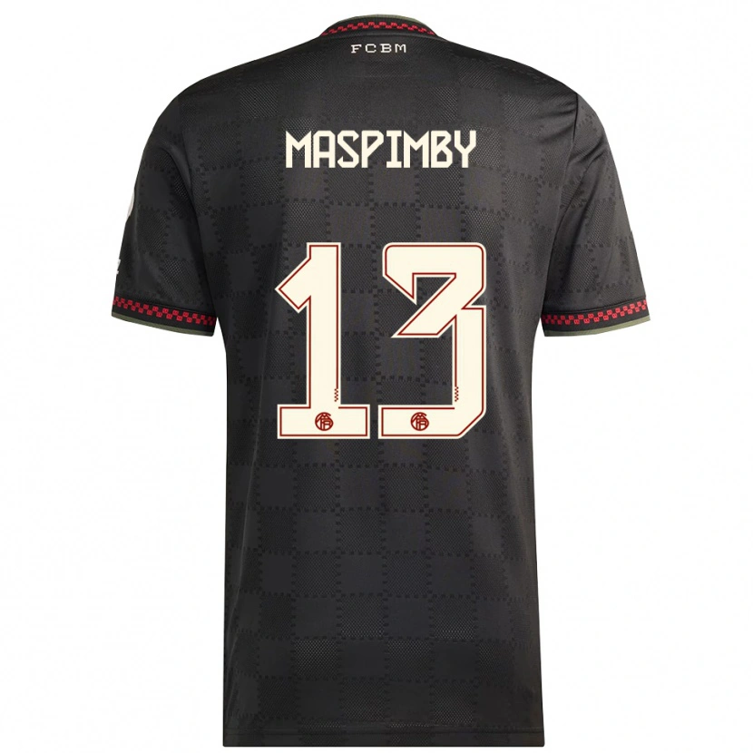 Danxen Barn Thibault Maspimby #13 Svart Vit Tredjesatsen Matchtröjor 2025/26 Tröjor T-Tröja