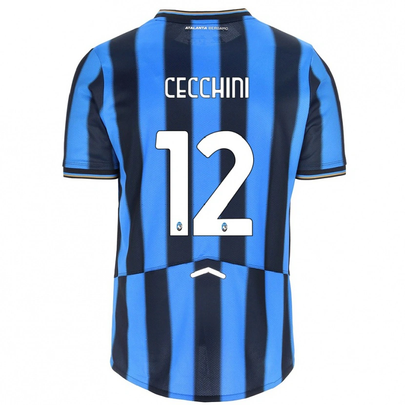 Danxen Män Filippo Cecchini #12 Himmelsblå Svart Hemmatröja Matchtröjor 2025/26 Tröjor T-Tröja