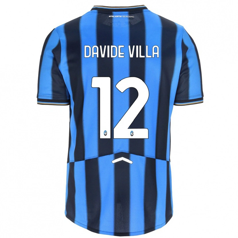 Danxen Män Matteo Davide Villa #12 Himmelsblå Svart Hemmatröja Matchtröjor 2025/26 Tröjor T-Tröja