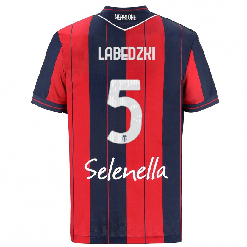 Danxen Män Jan Labedzki #5 Röd Marinblå Hemmatröja Matchtröjor 2025/26 Tröjor T-Tröja