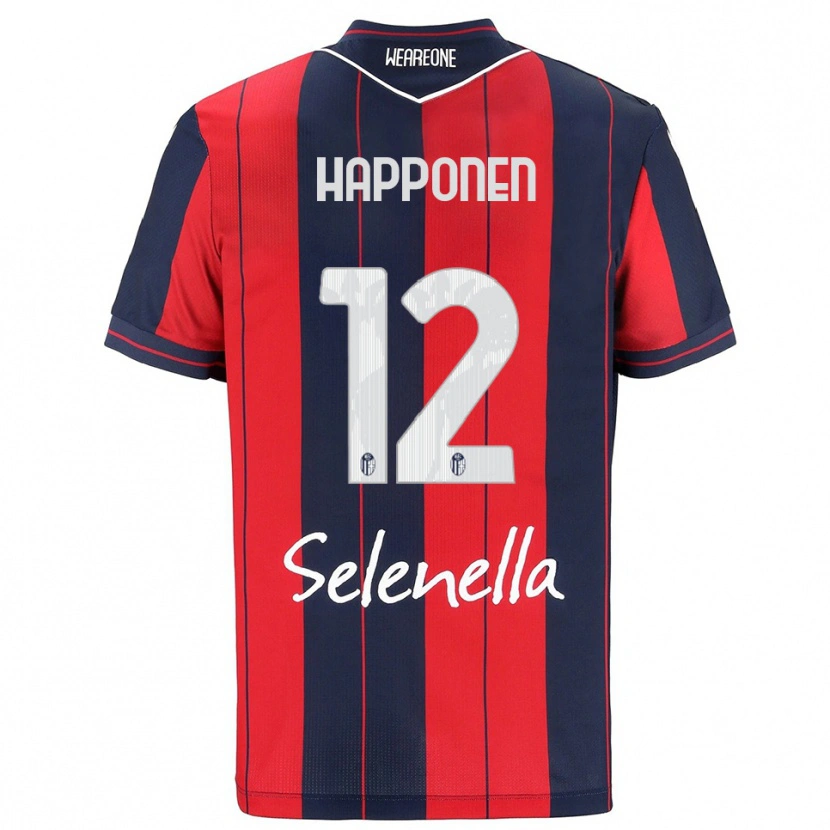 Danxen Män Ukko Happonen #12 Röd Marinblå Hemmatröja Matchtröjor 2025/26 Tröjor T-Tröja
