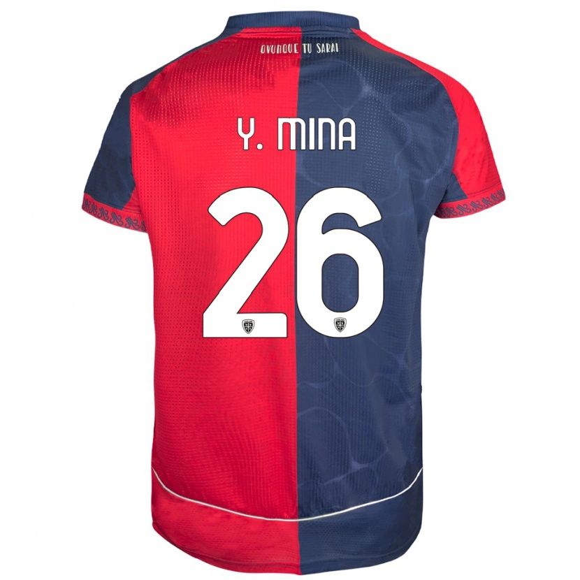 Danxen Män Yerry Mina #26 Röd Marinblå Hemmatröja Matchtröjor 2025/26 Tröjor T-Tröja