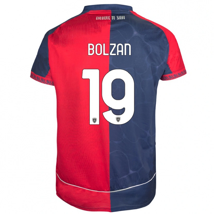 Danxen Män Alessandro Bolzan #19 Röd Marinblå Hemmatröja Matchtröjor 2025/26 Tröjor T-Tröja