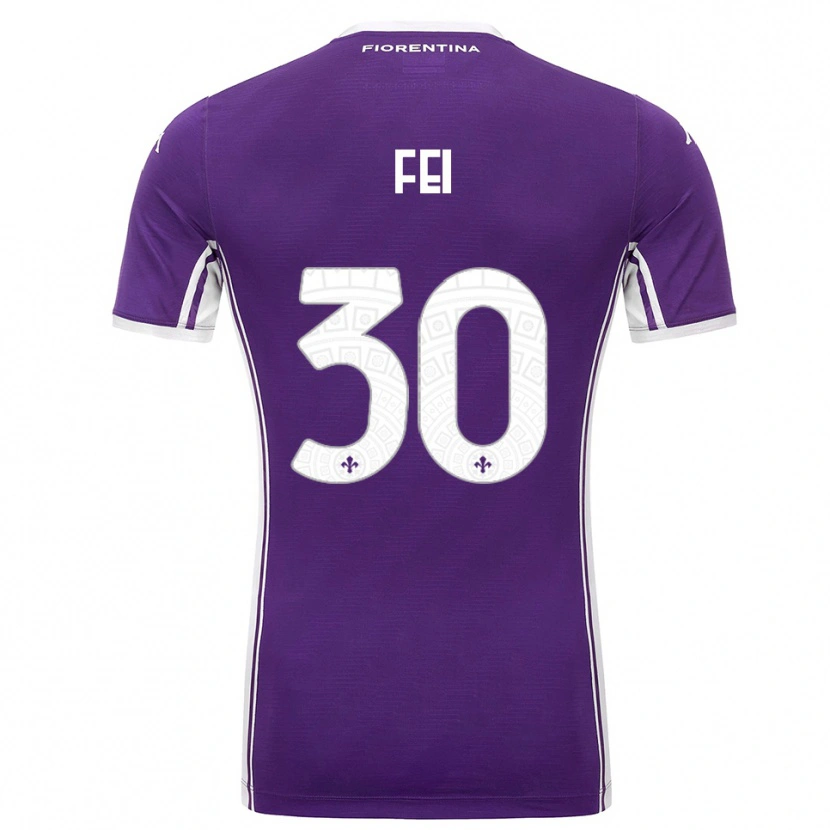 Danxen Män Gianmaria Fei #30 Lila Vit Hemmatröja Matchtröjor 2025/26 Tröjor T-Tröja