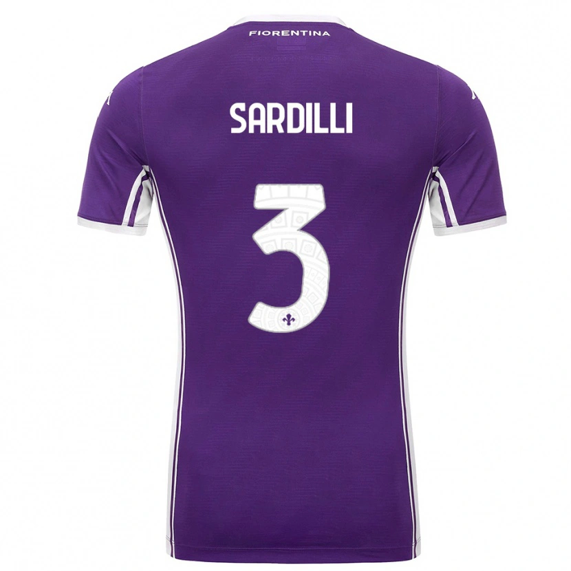 Danxen Män Davide Sardilli #3 Lila Vit Hemmatröja Matchtröjor 2025/26 Tröjor T-Tröja